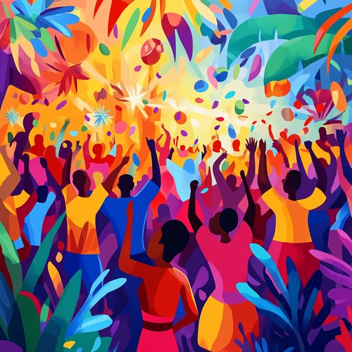 An exuberant drum and bass track, marked by fast paced beats and lively basslines, creating a sonic celebration of joy and vibrancy, ideal for any cheerful gathering.