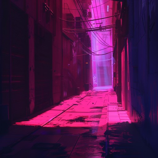 Experience a gritty cyberpunk soundscape filled with sharp electronic accents and pulsating beats, reflecting the intensity of neon lit dystopian streets.