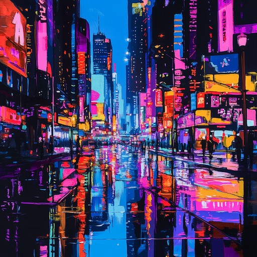 A captivating instrumental that blends the energy of glam rock with futuristic synthesizers, creating a soundscape that embodies the spirit of a neon drenched metropolis at night.