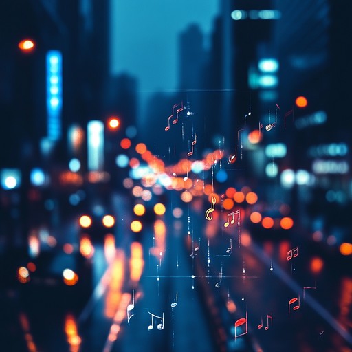 An instrumental piece merging the soulful sounds of a saxophone with modern hip hop drum patterns, evoking the feel of a night drive through the city illuminated by lights, capturing both the energy and calmness of urban life.