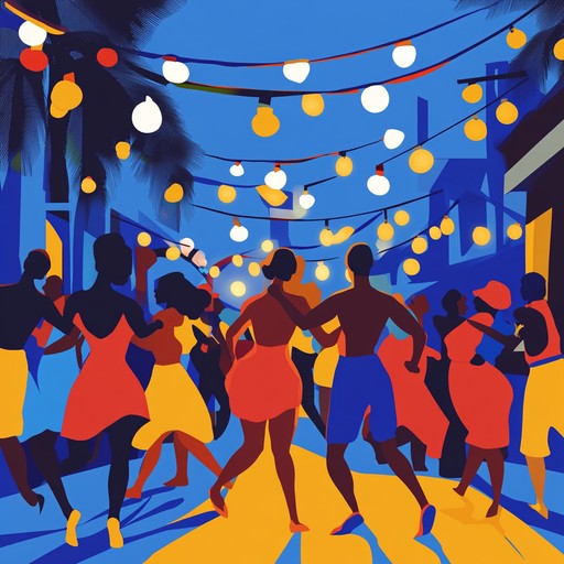 An upbeat and invigorating rumba instrumental that captures the vibrant energy of a tropical carnival night, featuring fiery rhythms and infectious percussive grooves that compel listeners to dance.