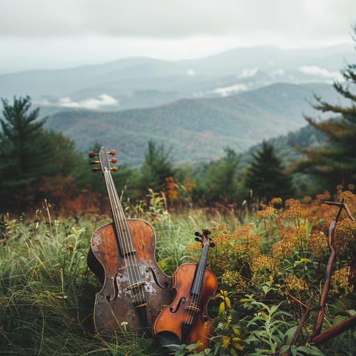 A tender bluegrass instrumental, capturing the serene and heartwarming vibe of a quiet appalachian morning. The gentle strumming of the acoustic guitar, accompanied by the soft hum of the fiddle, sets a soothing pace. The melody flows like a gentle breeze through the mountains, evoking a sense of peace and nostalgia. Ideal for moments of reflection and relaxation.