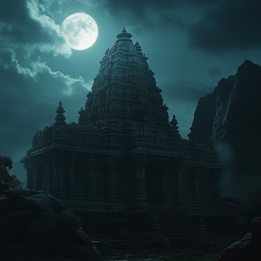 An eerie instrumental track that combines the dark ambiance of sinister undertones with traditional hindustani musical elements, creating a haunting and mesmerizing soundscape