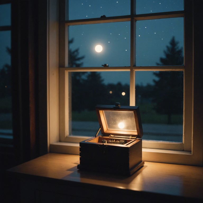 Echoing the quiet whispers of the night, this track uses a music box's tender notes to create a comforting environment conducive to restful sleep and relaxation, perfect for winding down at the end of the day.