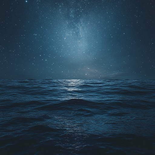 A soothing instrumental piece with soft synthesizer harmonies and ambient sounds, capturing the calmness of starlight reflecting on the ocean.