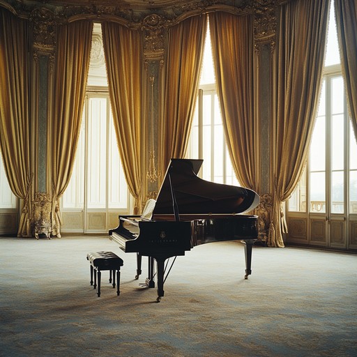 Crafted with rich, smooth piano tones that evoke images of plush, luxurious settings with every note, this composition embodies the essence of wealth and comfort. Swirling harmonies create an atmosphere reminiscent of opulent gatherings and serene evenings beside a fire in a lavish drawing room.