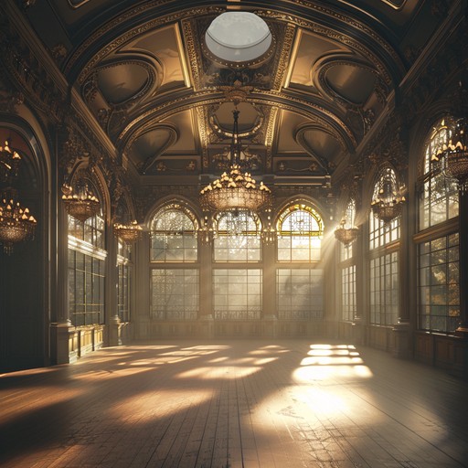 Imagine a shadowy ballroom, where each step and turn in the rhythm of the waltz resonates with whispers of a forgotten past. The gentle yet mysterious tones of a solo violin guide the dance, evoking feelings of nostalgia and curiosity intertwined with a hint of romance. The piece balances the beauty of classical composition with the eerie whispers that seem to tell an ancient love story lost in time.