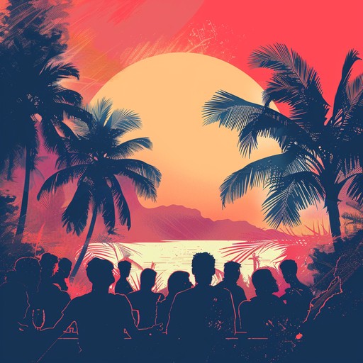 This instrumental should capture the essence of a lively dance party at sunset. Featuring catchy rhythms and a vibrant atmosphere, the melody should be easy to follow, making it impossible not to move along. The track builds with dynamic shifts, maintaining a joyful mood throughout, with elements of surprise that keep the listener engaged and excited