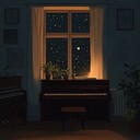 gentle piano notes evoke calm nights and soft reflections