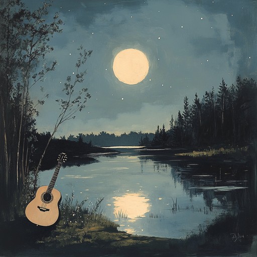 A heartfelt ballad harnessing the soft resonance of an acoustic guitar, set against a serene starry sky. The piece captures the intimate and reflective feelings of love, blending gentle strumming and delicate plucking to evoke moments of deep emotional connection and introspection.