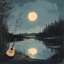 soft acoustic guitar notes creating a reflective, emotional nightscape