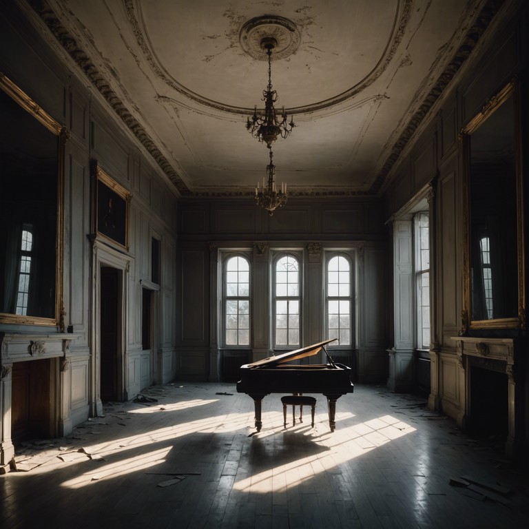 Dive deeper into the chilling silence of forgotten ruins where each note of the harpsichord adds to the overwhelming sensation of unease and suspense, perfect for a dark ambient cinematic experience.