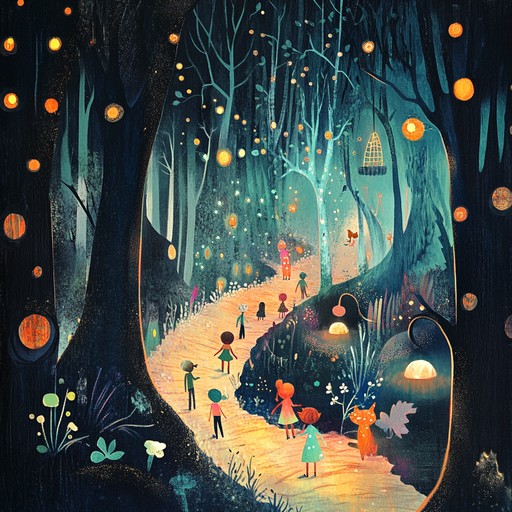 A charming instrumental tune that guides children through an enchanted forest filled with delightful characters and magical surprises. The melody is whimsical, evoking the sense of wonder and excitement in every new discovery.