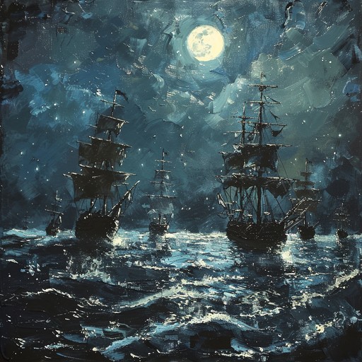 This symphonic piece evokes the elegance and might of the russian naval fleet. Combining lush strings with commanding brass, it portrays a starlit voyage filled with introspection and pride. The music transports listeners to the heart of a disciplined yet hopeful naval journey.