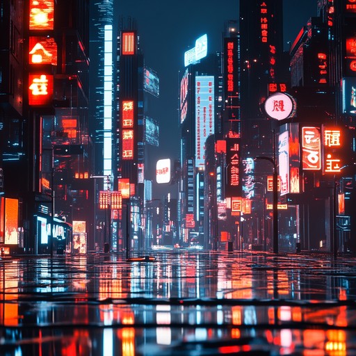 Experience a sophisticated blend of smooth synths and ambient textures set in a neon lit cyberpunk cityscape. The track captures the duality of elegance and mystery in a high tech urban environment, transporting listeners to a world where sleek designs meet dark alleys.