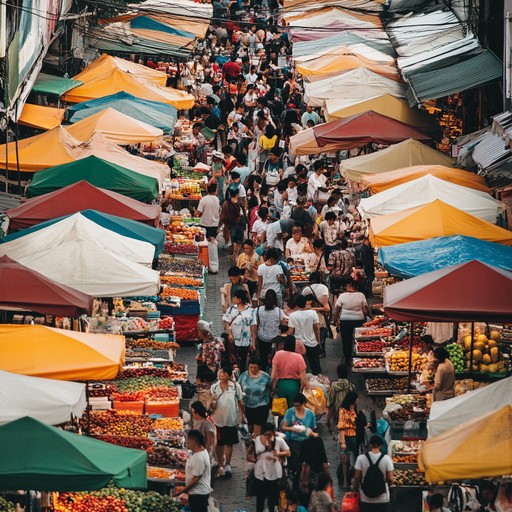 A vibrant, catchy melody inspired by the energetic atmosphere of a bustling summer market. Perfect for commercials, it combines lively percussion with upbeat brass to create an infectious rhythm.