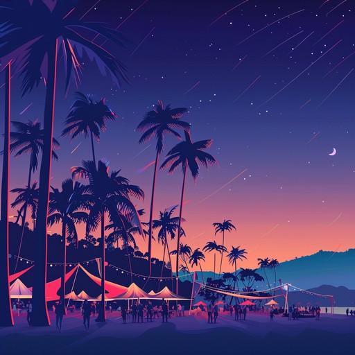 Experience the fusion of ethereal beats and vibrant tropical nocturnal sounds in this rumba track. The bongo rhythms and lush percussions create an enchanting atmosphere ideal for an exotic dance under the stars.