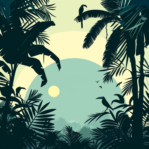 This track captures the sensual rhythms of a classic mambo fused with the sounds of an exotic jungle. Tropical bird calls and the rustling of leaves create an immersive atmosphere that transports the listener to a moonlit, lush rainforest dance floor. The hypnotic beats and lively brass engage the listener in an ecstatic dance experience.