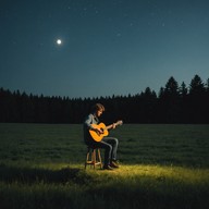 gentle guitar notes evoke peaceful simplicity.