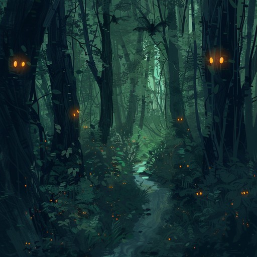 An ethereal journey through a mystical forest where ancient secrets are whispered by the wind. Acoustic guitar melodies weave through rustling leaves, while subtle chimes and wooden beats give a sense of hidden supernatural presence.