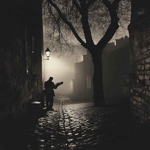 An instrumental tango that evokes the atmosphere of a dimly lit alley at midnight, where shadows dance and whispers echo. The haunting bandoneón melodies intertwine with dark harmonies, creating a sense of suspense and intrigue.