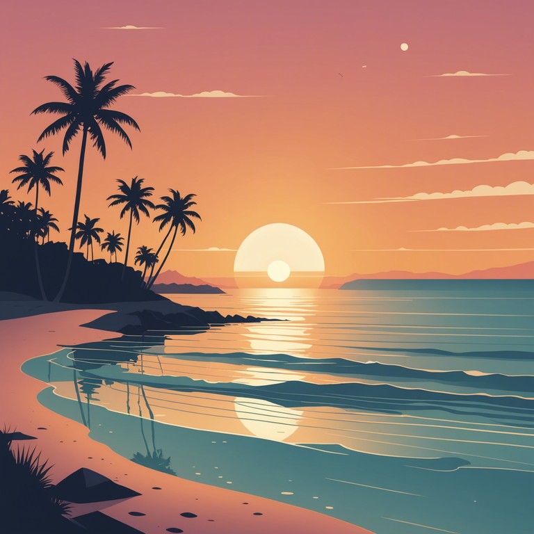 As the sun dips below the horizon, a serene saxophone melody gently wraps the setting in tranquility, merging soothing rhythmic patterns with a calming bassline to create a perfect backdrop for a quiet evening. The song would carry an air of elegant simplicity, with rich, warm tones that invite listeners into a state of peaceful reflection.