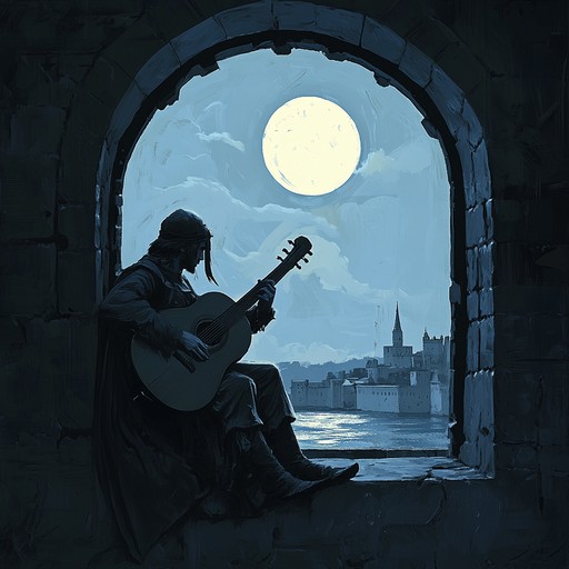 A tender, emotional instrumental piece evoking the intimacy of medieval courtly love, featuring intricate lute melodies and subtle percussive accents, painting a picture of a serenade under the moonlight