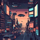 inspiring electronic anthem echoing through futuristic neon cityscape