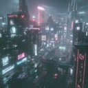 desolate cyber world with sorrowful, futuristic synths