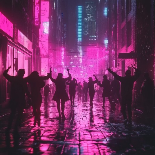 An energetic fusion of cheerful melodies and darkwave beats, this track invades the night with its pulsating rhythms and effervescent synth lines. The music weaves a tapestry of light and shadow, creating a danceable yet moody atmosphere perfect for nocturnal adventures.