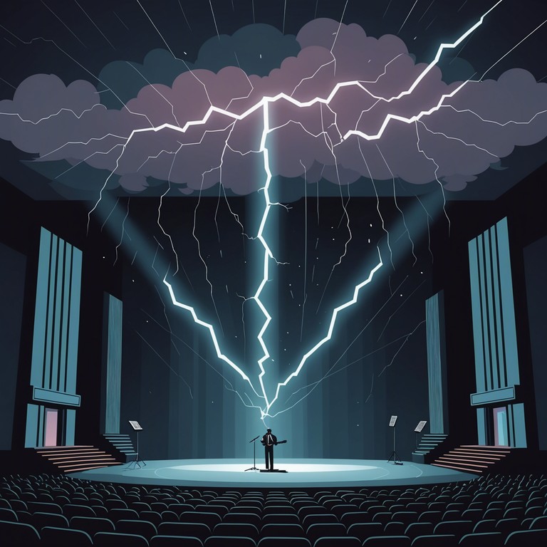 A track that sounds like lightning striking, featuring powerful guitar riffs and rapid drum sequences that capture the chaotic essence of a fierce thunderstorm.