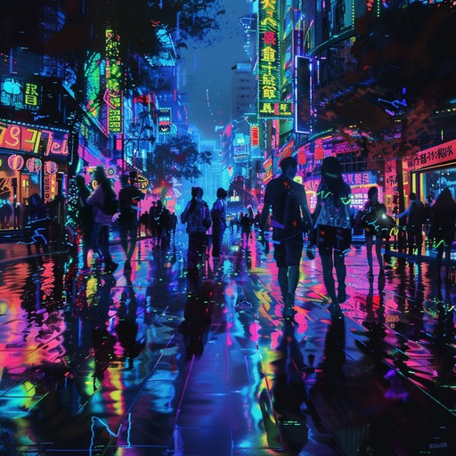 Dive into the shimmering nightlife of the urban jungle with vibrant beats and groovy rhythms that make the city streets come alive. This instrumental track blends futuristic nu disco with retro synth vibes, creating an exciting and upbeat atmosphere perfect for any lively adventure.