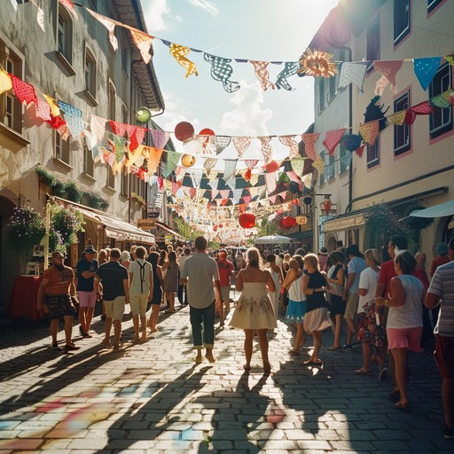 A joyous instrumental tune capturing the cheerful essence of a sunny summer day in bavaria. The melody embodies lighthearted, lively rhythms, perfect for a festive celebration.