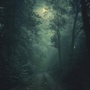 chilling whispers echo through mystical, dark forest ambiance