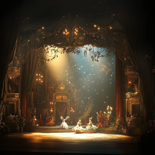 An entrancing orchestral journey where fantastical elements take center stage, led by the gentle chiming of a music box, complemented by stirring strings and woodwinds to evoke a rich, magical drama that unfolds like a charming fairy tale