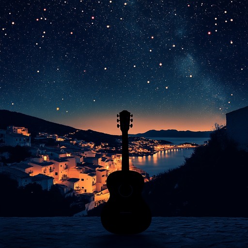 An instrumental track that blends gentle latin rhythms with smooth jazz harmonies, evoking the essence of a tranquil evening under the spanish stars.