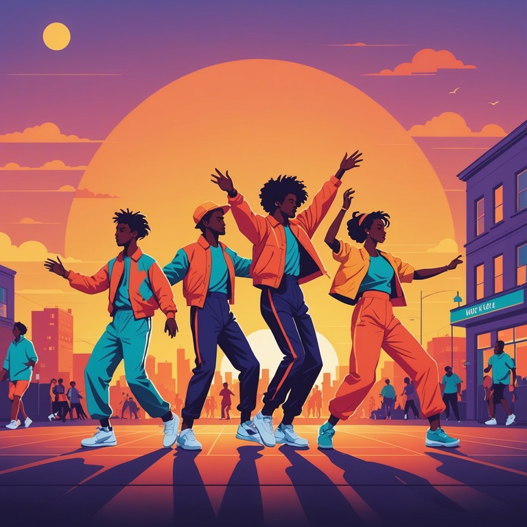 Imagine a captivating song crafted to evoke the gleeful spirit of a spontaneous street dance at sunset. This cheerful tune uses upbeat rhythms and an infectious melody to bring the festive mood of a summer carnival to life. Perfect for lifting spirits and invigorating any listener with joy and dance ready beats.