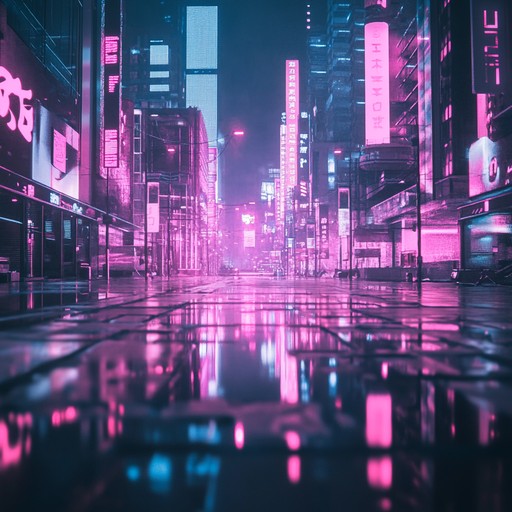 Experience the calming yet futuristic soundscape of a cyberpunk city at dusk, featuring soft electronic melodies that reflect off virtual billboards and neon signs. Ideal for relaxation and meditation.