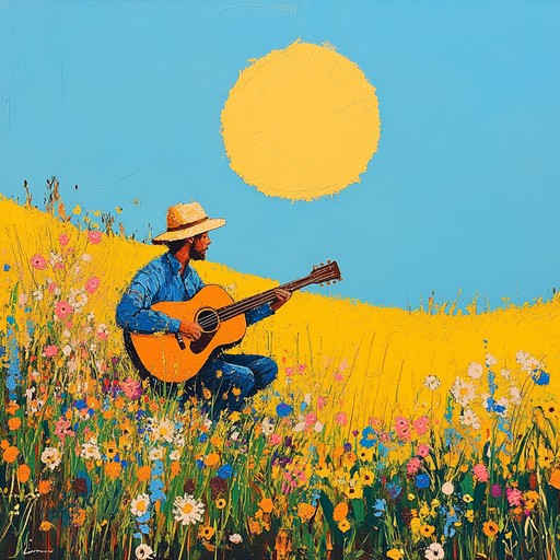 An invigorating instrumental track intertwining the upbeat elements of folk rock with the rich, acoustic sounds of an intimate guitar session. Perfect for capturing the essence of sunny afternoons and carefree moments in an open meadow.