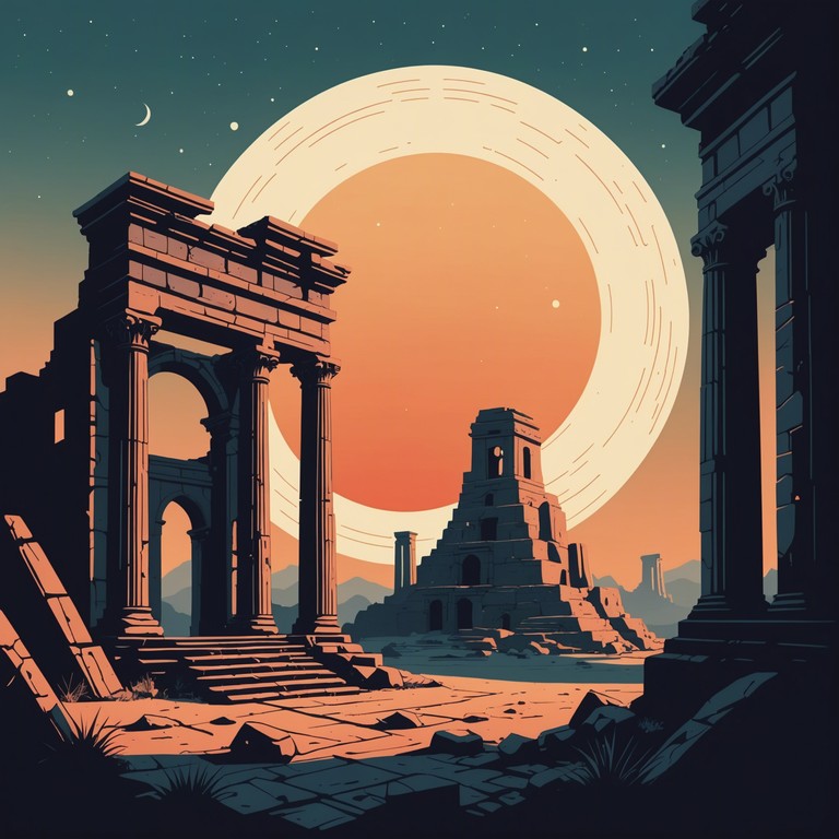 In this track, ancient musical structures are revisited through the prism of modern progressive influences, emphasizing a blend of historical depth with futuristic complexity. A solo violin leads the melody, navigating through varying degrees of intensity, crafting a bridge between eras. The composition morphs through dynamic crescendos and decrescendos, painting an auditory journey that feels both timeless and immediate.