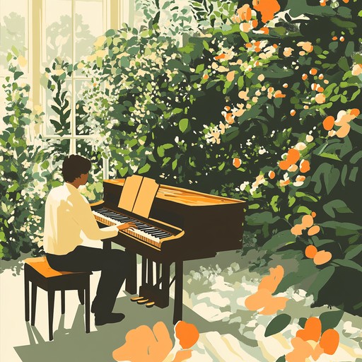 A gentle instrumental tune combining soothing sounds, perfect for unwinding on a warm summer day. The delicate notes of the piano create a comforting atmosphere, transporting listeners to a serene place where the worries of the world melt away. Ideal for background music during intimate gatherings or personal relaxation time.