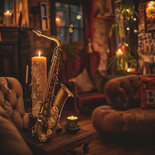 A smoky room lit by dim candlelight, the air thick with intrigue. The slow, sultry notes of a saxophone weave through the shadows, creating an atmosphere heavy with anticipation. As the melody unfolds, the tension rises, drawing listeners into a captivating nocturnal world where secrets linger and emotions are heightened