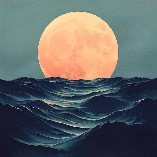 An instrumental track that marries the natural rhythm of ocean waves with layered, ethereal synthesizer pads creating a serene yet dynamic soundscape meant for reflective moments. The sound ebbs and flows like the tide, mimicking the lunar influence over the sea.