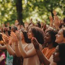 simple rhythmic clapping, communal and synchronized