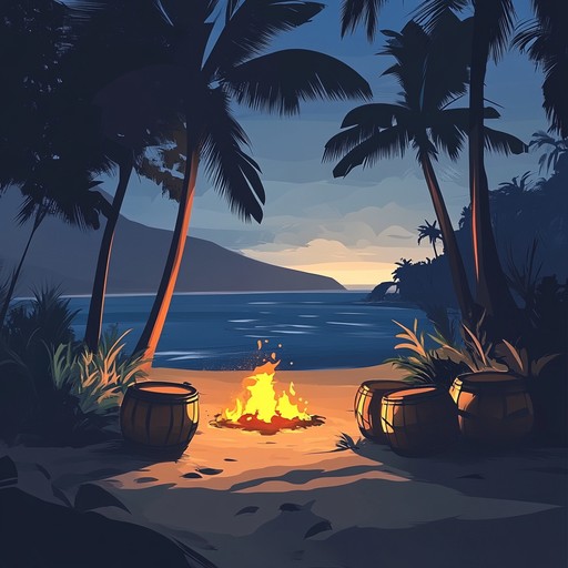 Feel the warmth of a caribbean night through this instrumental composition. Steel drums harmonize with rhythmic percussion, weaving a sultry, enchanting soundscape, perfect for a romantic, tropical evening.