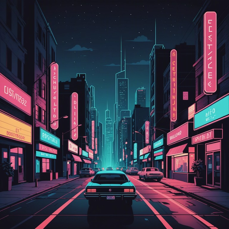 A calm yet brooding piece that encapsulates the essence of a neon lit cityscape under a cybernetic sky. Smooth synths create a backdrop of a not too distant future where technology and emotion intersect in the quiet corners of an urban night.