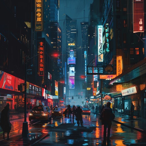 Feel the city's heartbeat with electrifying synths and urban rhythms. This track embodies the nocturnal vibrancy and ecstatic energy of city life, making listeners feel alive with every beat.