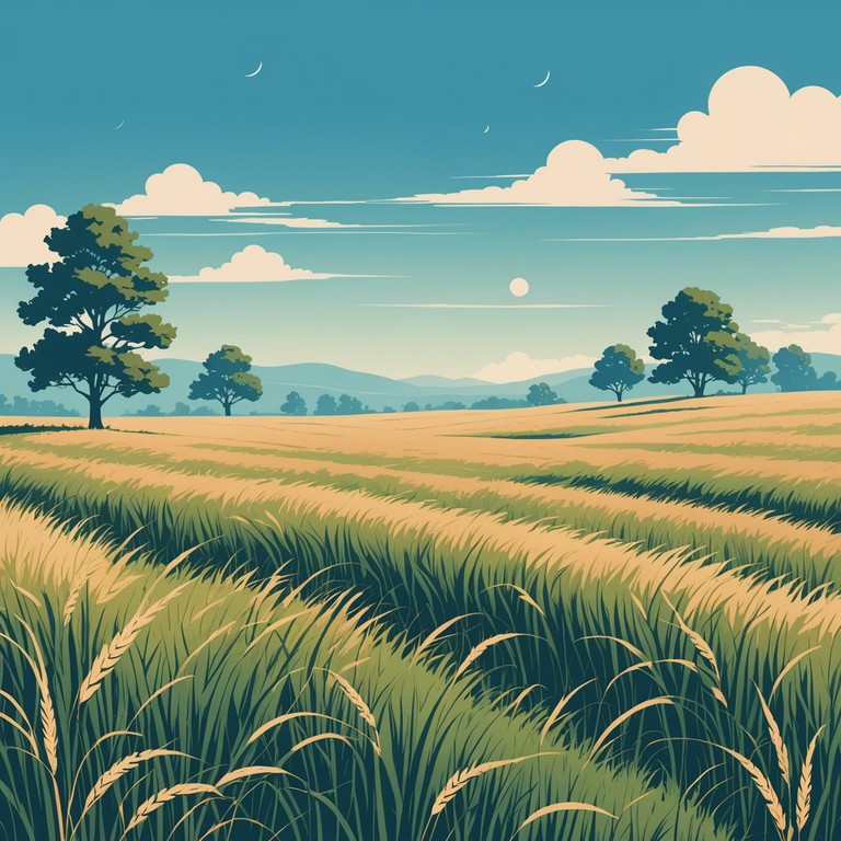 A charming composition featuring sweeping string melodies that evoke images of a lazy, sun soaked afternoon. The orchestration builds a sense of peace and simplicity, while subtle winds lift the senses to a state of pastoral tranquility. This music is perfect for depicting scenes of gentle natural beauty or providing a soothing backdrop for quiet afternoon reflections.