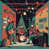 electric guitars meet holiday cheer