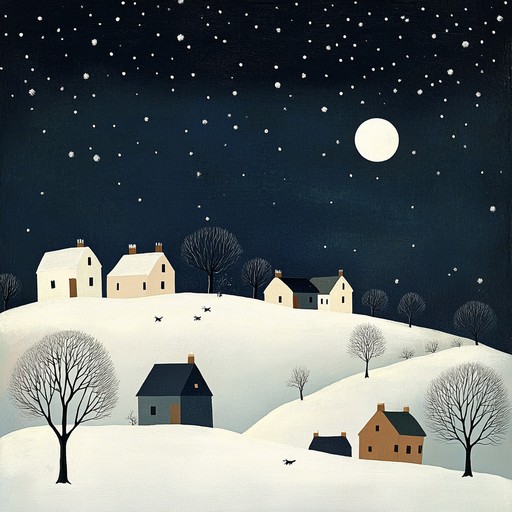 A moving instrumental piece that transports listeners to a serene winter landscape, where the stillness of a frosty midnight is filled with gentle melodies, evoking feelings of nostalgia and peace.